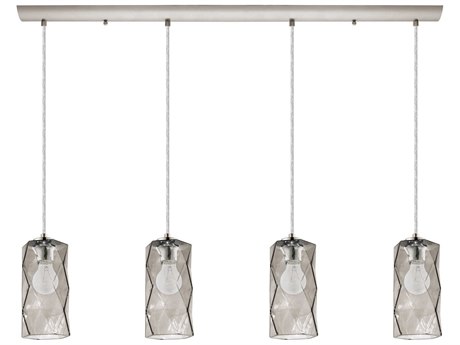 Eglo Estevau 4-Light Satin Nickel Cylinder Island Pendant