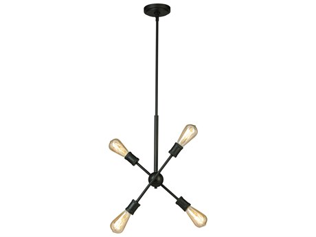 Eglo Etris Row 4-Light Black Sputnik Pendant