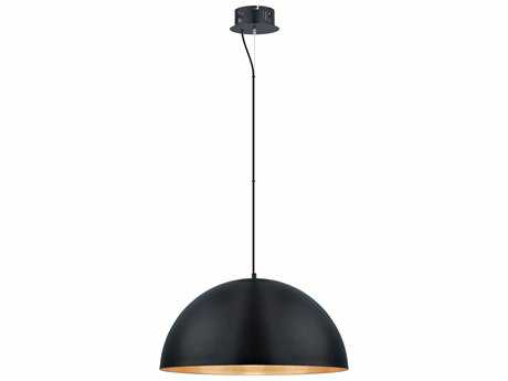 Eglo Gaetano 1-Light Black Gold Dome Pendant