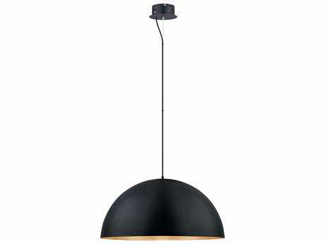 Eglo Gaetano 1-Light Black Gold Dome Pendant