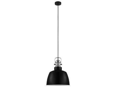 Eglo Gilwell 1-Light Matte Black Dome Pendant