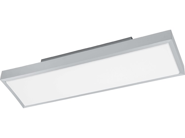 Eglo Idun 1-Light Brushed Aluminum Silver Flush Mount