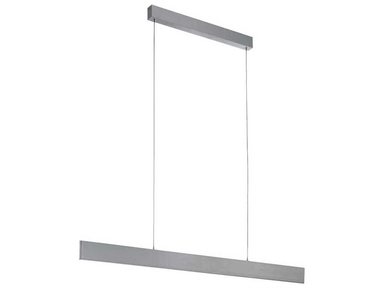 Eglo Climene 1-Light Brushed Aluminum Silver Linear Island Pendant