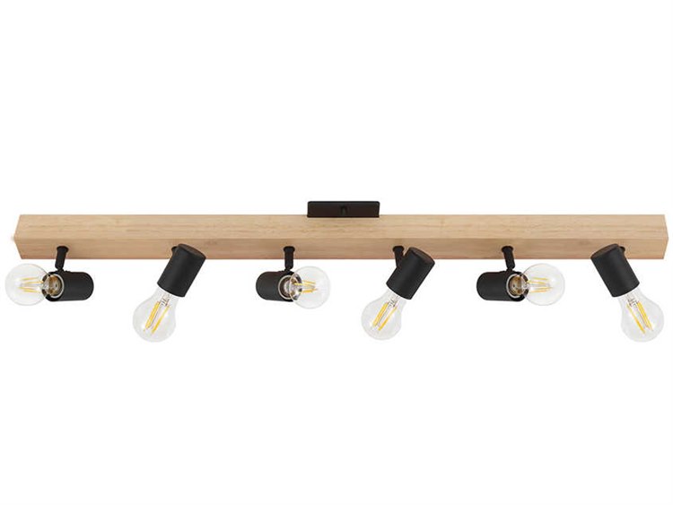 Eglo Kingswood 6-Light Brown Black Track & Rail Light
