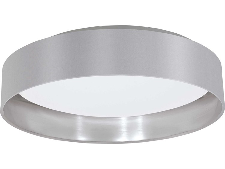 Eglo Maserlo 1-Light Grey Silver Round Flush Mount