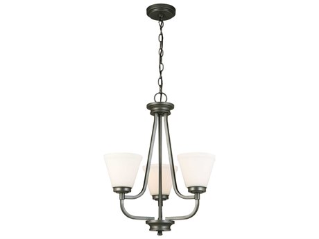 Eglo Mayview 3-Light Gray Bell Chandelier