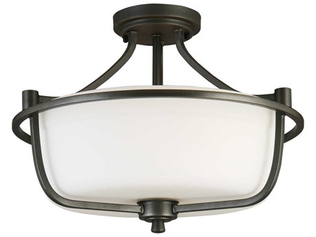Eglo Mayview 3-Light Graphite Gray Semi Flush Mount