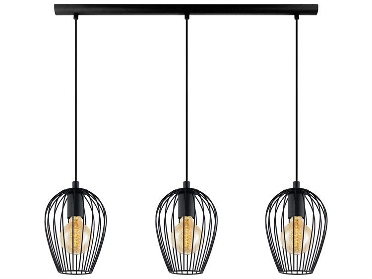 Eglo Newtown 3-Light Black Island Pendant