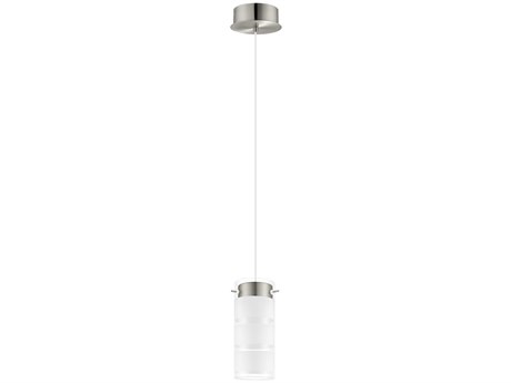 Eglo Olvero 1-Light Satin Nickel Cylinder Mini Pendant
