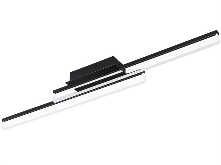 Eglo Palmital 1-Light Matte Black Linear Semi Flush Mount