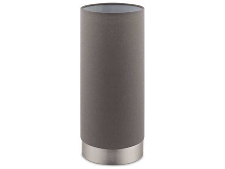 Eglo Pasteri Matte Nickel Taupe Fabric Table Lamp
