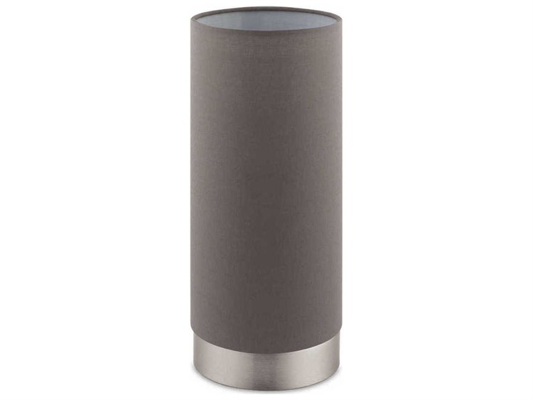 Eglo Pasteri Matte Nickel Taupe Fabric Table Lamp