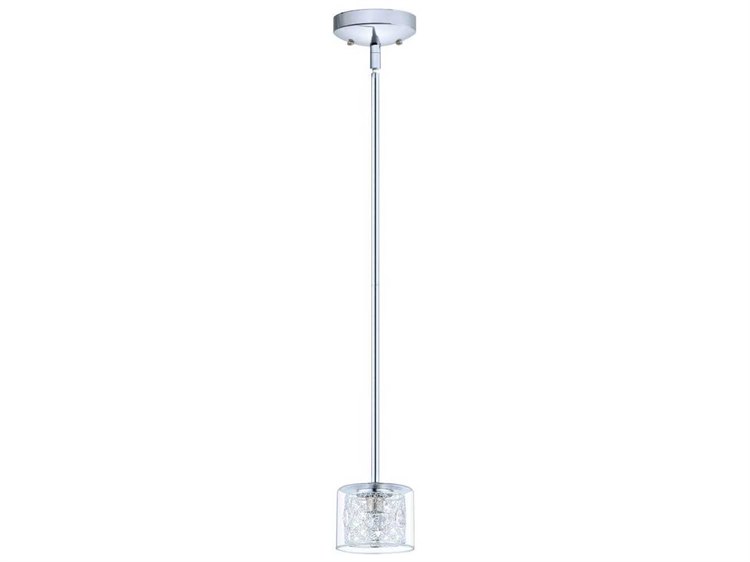 Eglo Pianella 1-Light Chrome Drum Mini Pendant