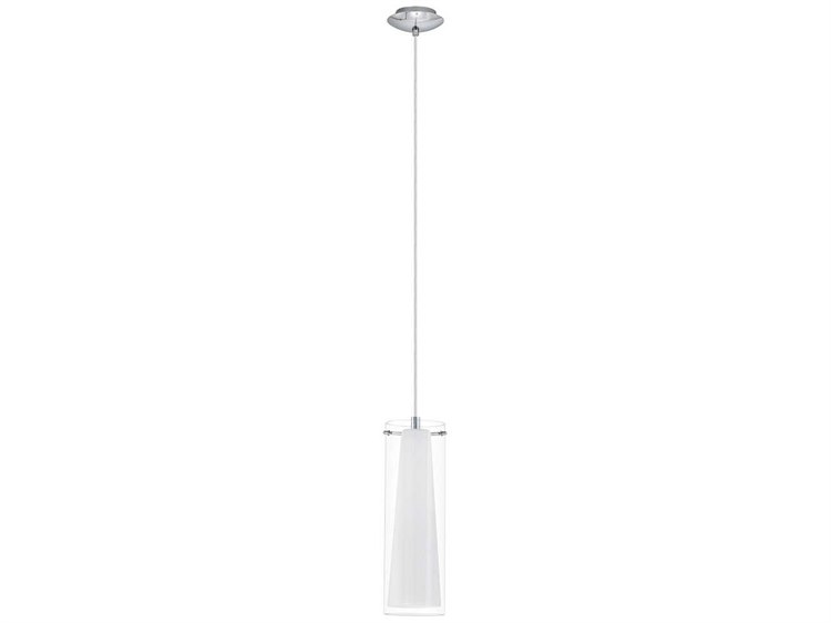 Eglo Pinto 1-Light Chrome Cylinder Mini Pendant