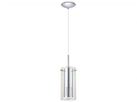Eglo Pinto 1-Light Chrome Cylinder Mini Pendant