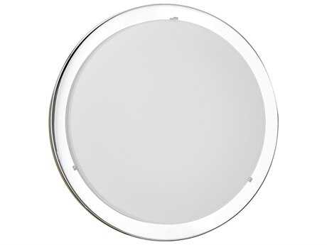 Eglo Planet 1-Light Chrome Round Flush Mount