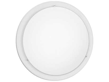 Eglo Planet 1-Light White Round Flush Mount