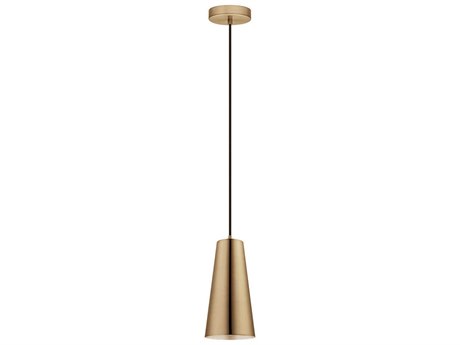 Eglo Pratella 1-Light Brushed Gold Mini Pendant