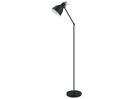 Eglo Priddy Black White Exterior Interior Metal Floor Lamp