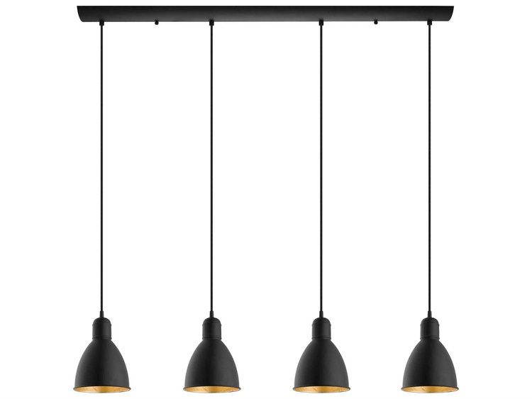Eglo Priddy 4-Light Black Gold Bell Island Pendant