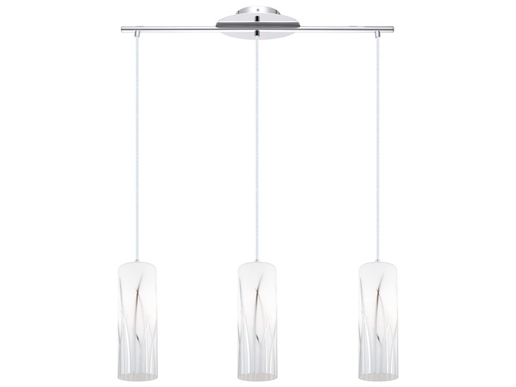 Eglo Rivato 3-Light Chrome Cylinder Island Pendant