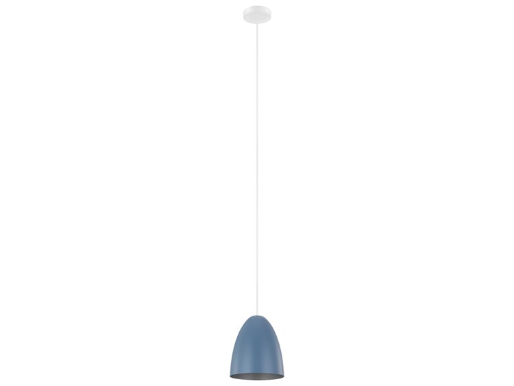 Eglo Sarabia 1-Light Pastel Dark Blue Silver Mini Pendant
