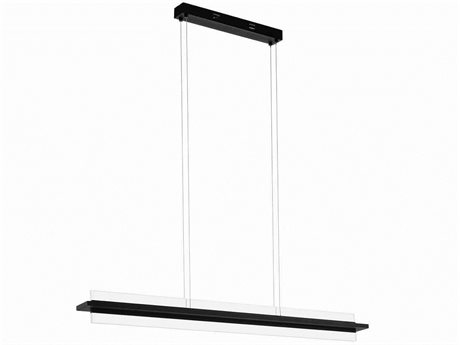 Eglo Spadafora 1-Light Black Linear Island Pendant