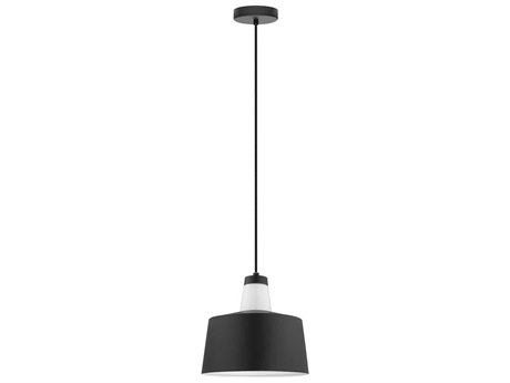 Eglo Tabanera 1-Light Black Drum Mini Pendant
