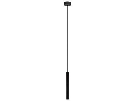 Eglo Tortoreto 1-Light Matte Black Cylinder Mini Pendant