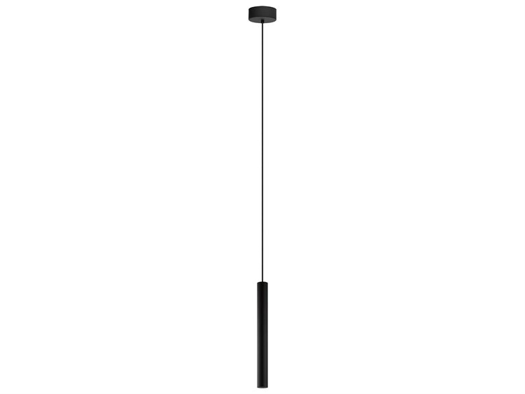 Eglo Tortoreto 1-Light Matte Black Cylinder Mini Pendant