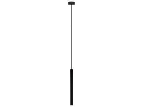 Eglo Tortoreto 1-Light Matte Black Cylinder Mini Pendant
