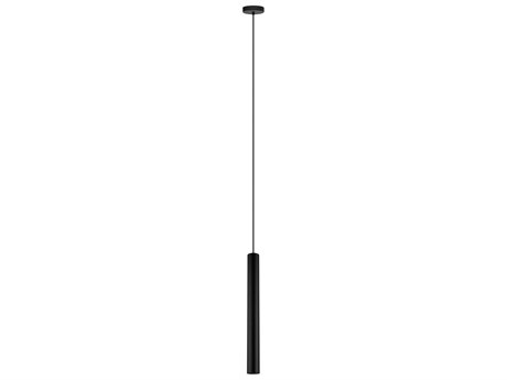 Eglo Tortoreto 1-Light Matte Black Cylinder Mini Pendant