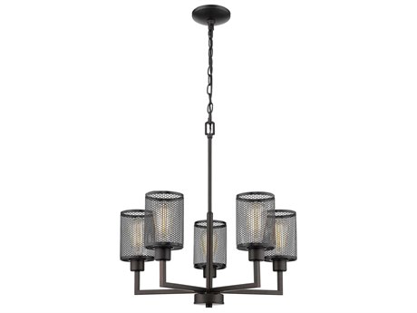 Eglo Verona 5-Light Oil Rubbed Bronze Cylinder Chandelier