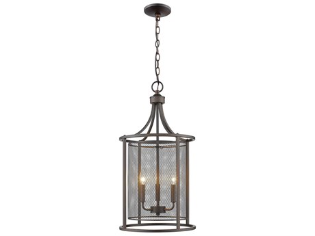 Eglo Verona 3-Light Oil Rubbed Bronze Cylinder Pendant