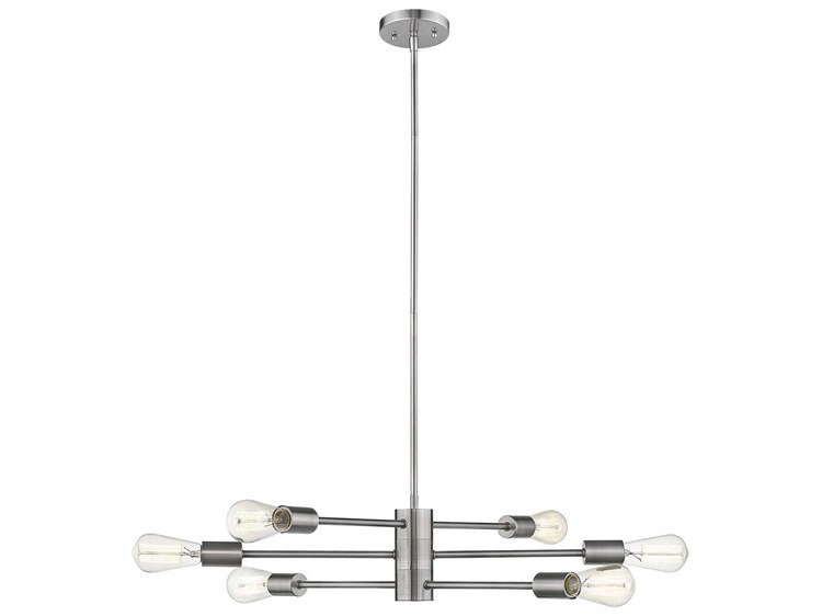 Eglo Willlsboro 6-Light Polished Nickel Linear Chandelier