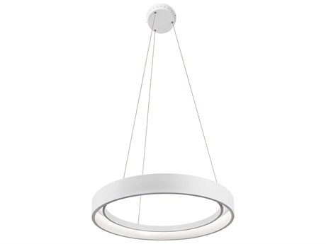 Elan Fornello 1-Light Textured White LED Round Pendant