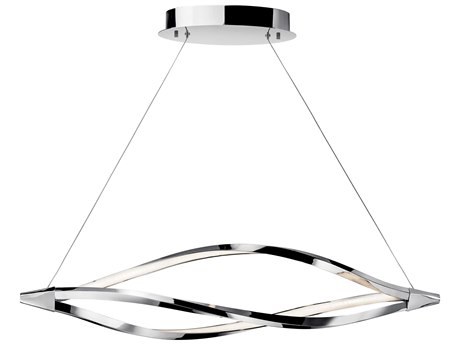 Elan Meridian 1-Light Chrome LED Linear Island Pendant