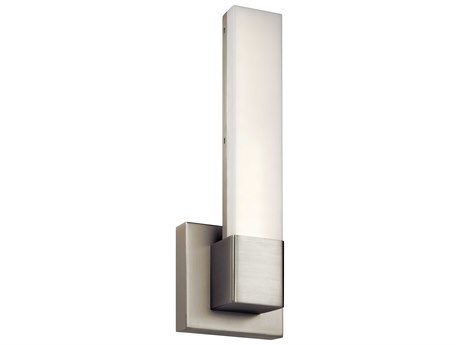 Elan Neltev 2-Light Satin Nickel Glass LED Vanity Light