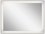 Elan Ryame Matte Silver 24''W x 32''H Rectangular LED Wall Mirror  ELA84168