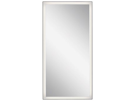 Elan Ryame Matte Black Rectangular LED Wall Mirror