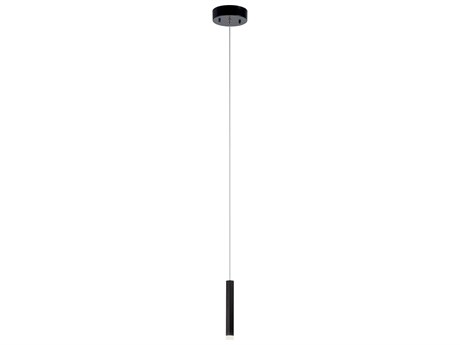 Elan Soho 1-Light Black LED Cylinder Mini Pendant