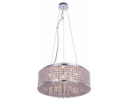 Elegant Lighting Amelie 8-Light Chrome Crystal Pendant
