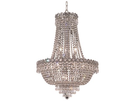 Elegant Lighting Century 12-Light Chrome Clear Crystal Candelabra Empire Chandelier