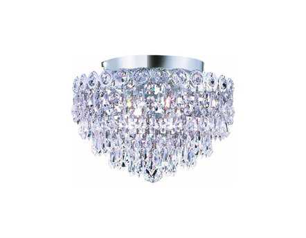 Elegant Lighting Century Chrome Clear Crystal Bowl Flush Mount