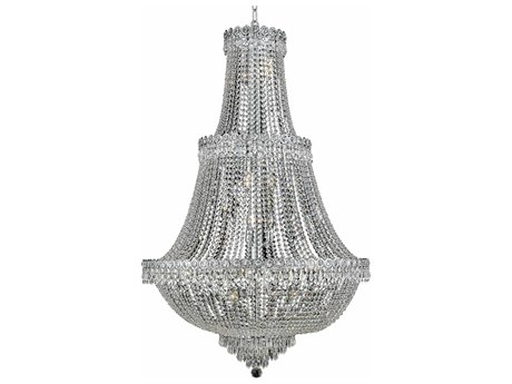 Elegant Lighting Century 17-Light Chrome Clear Crystal Empire Chandelier
