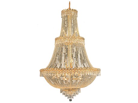 Elegant Lighting Century 17-Light Gold Crystal Empire Chandelier