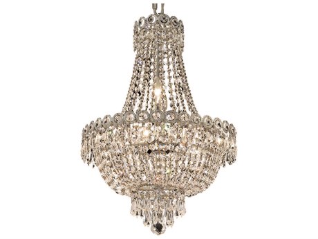 Elegant Lighting Century 8-Light Chrome Crystal Candelabra Empire Chandelier