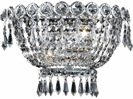 Elegant Lighting Century Chrome Clear Crystal Wall Sconce