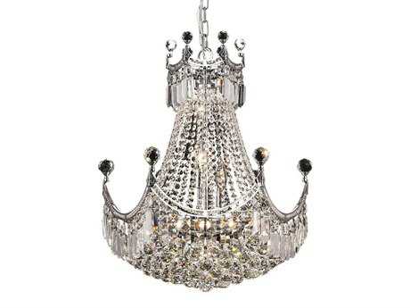 Elegant Lighting Corona 9-Light Chrome Clear Crystal Empire Chandelier