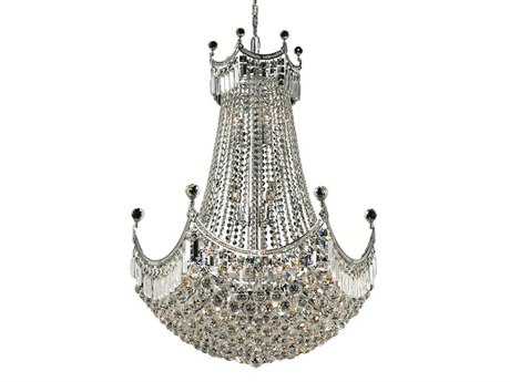 Elegant Lighting Corona 24-Light Chrome Clear Crystal Empire Chandelier
